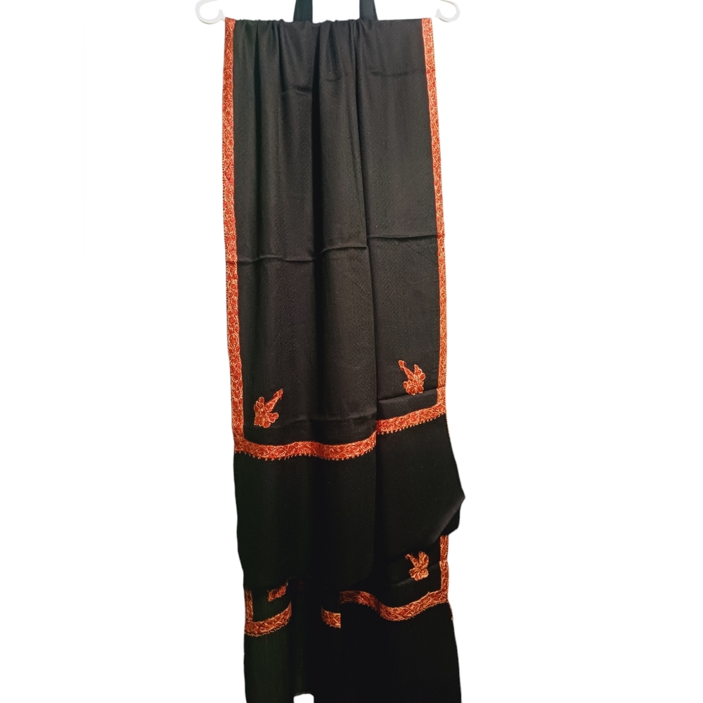 Cashmere pashmina hasidar stole handmade needle work